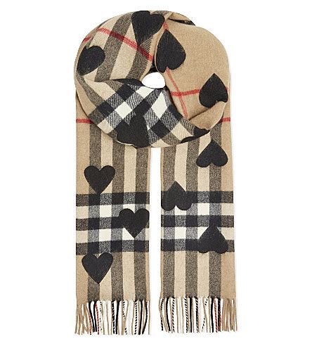 burberry love heart scarf|burberry wool scarf.